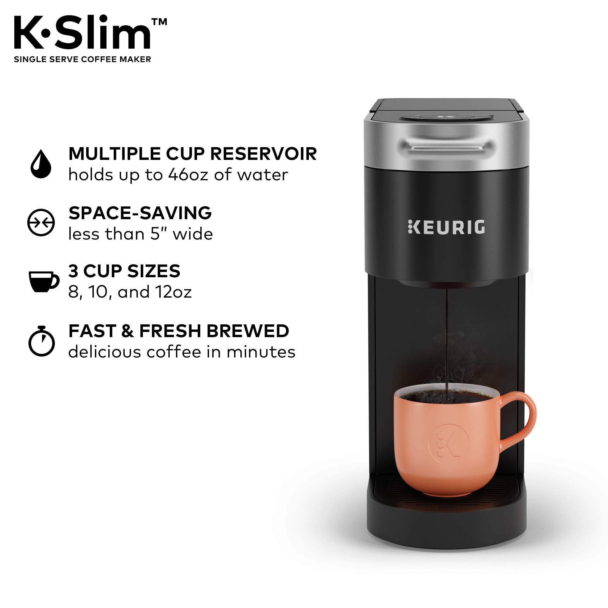 Keurig K-Slim preparación rápida y café fresco en minutos