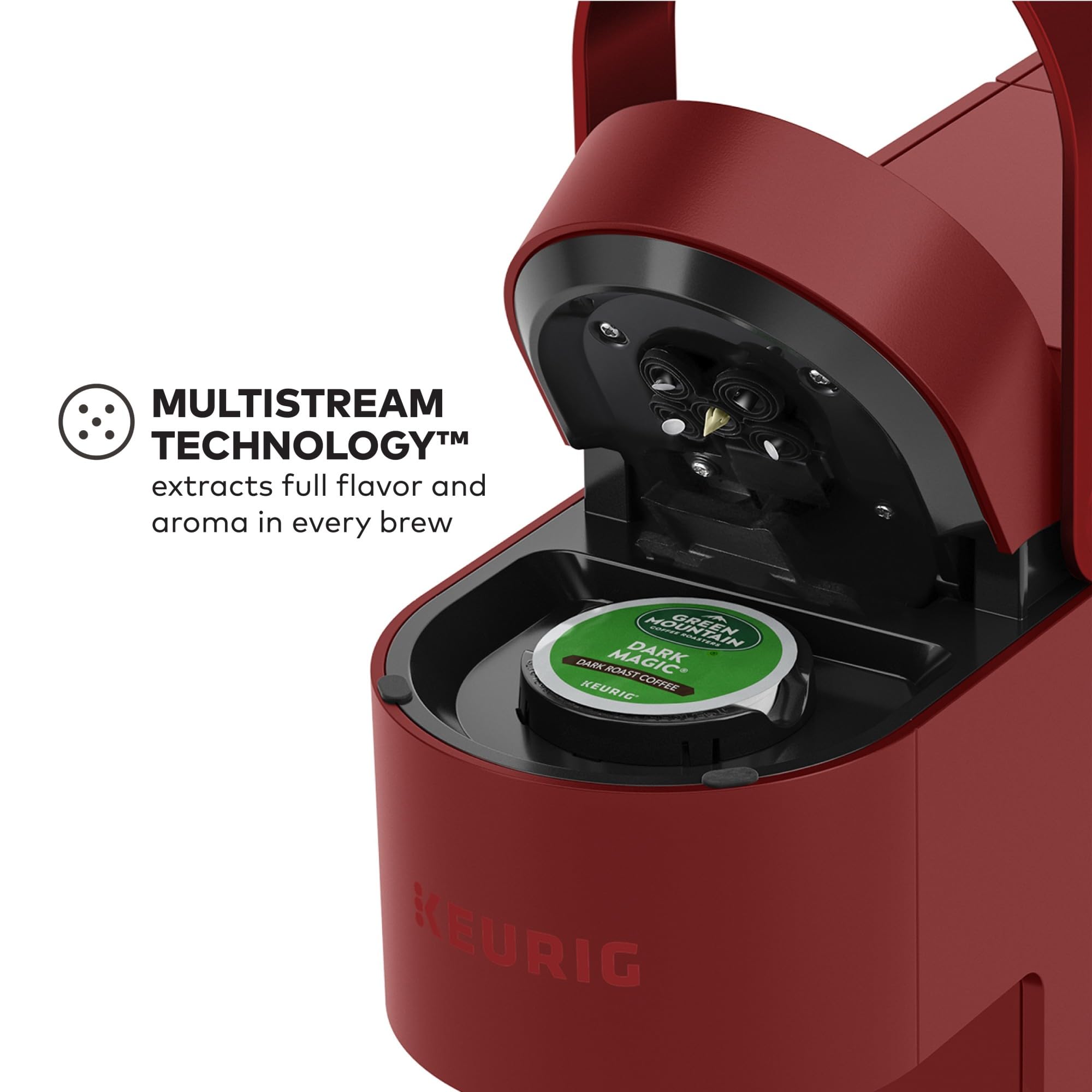 Keurig K-Slim: reservorio removible de 46 oz para varias tazas.