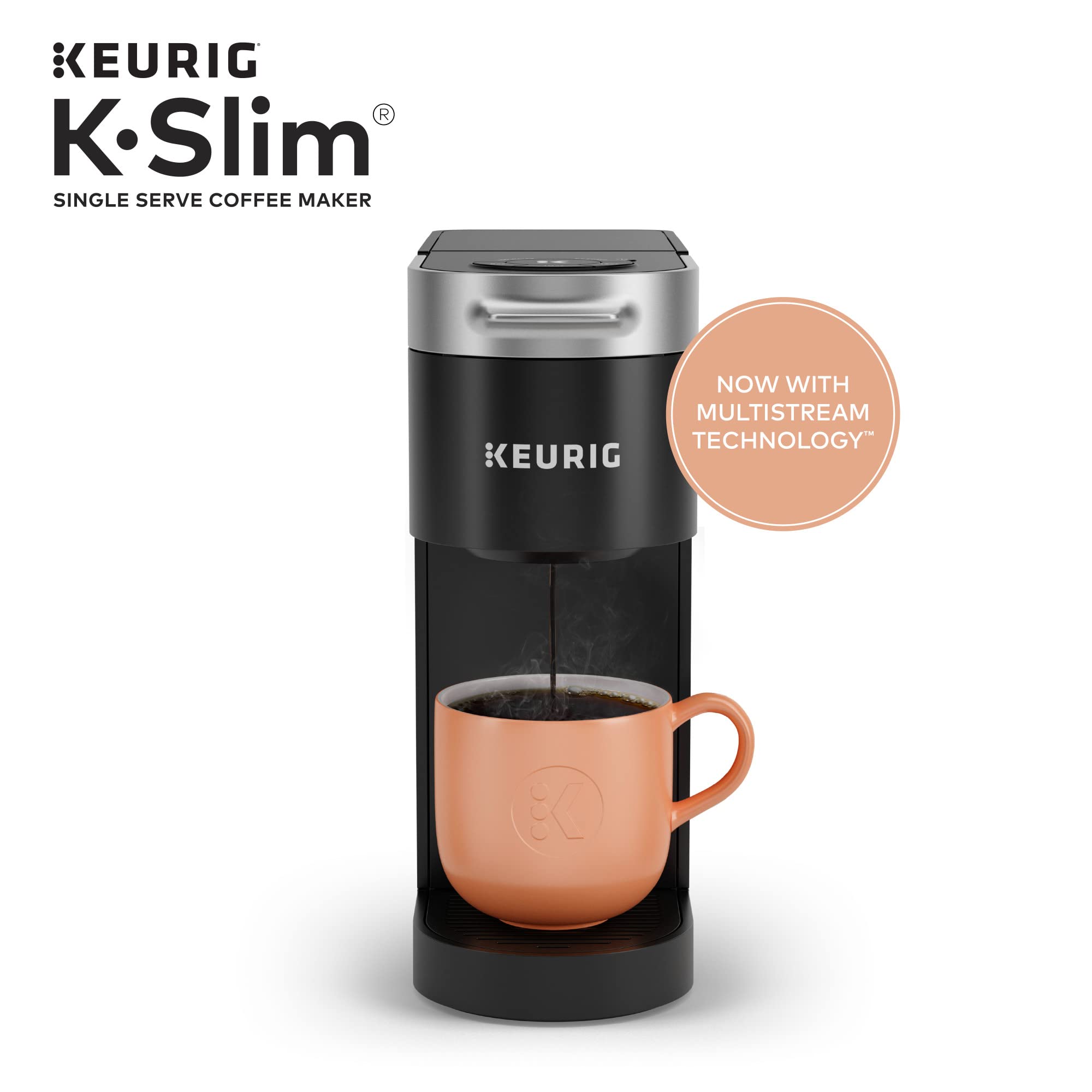 Keurig K-Slim tecnología Multistream para un sabor intenso