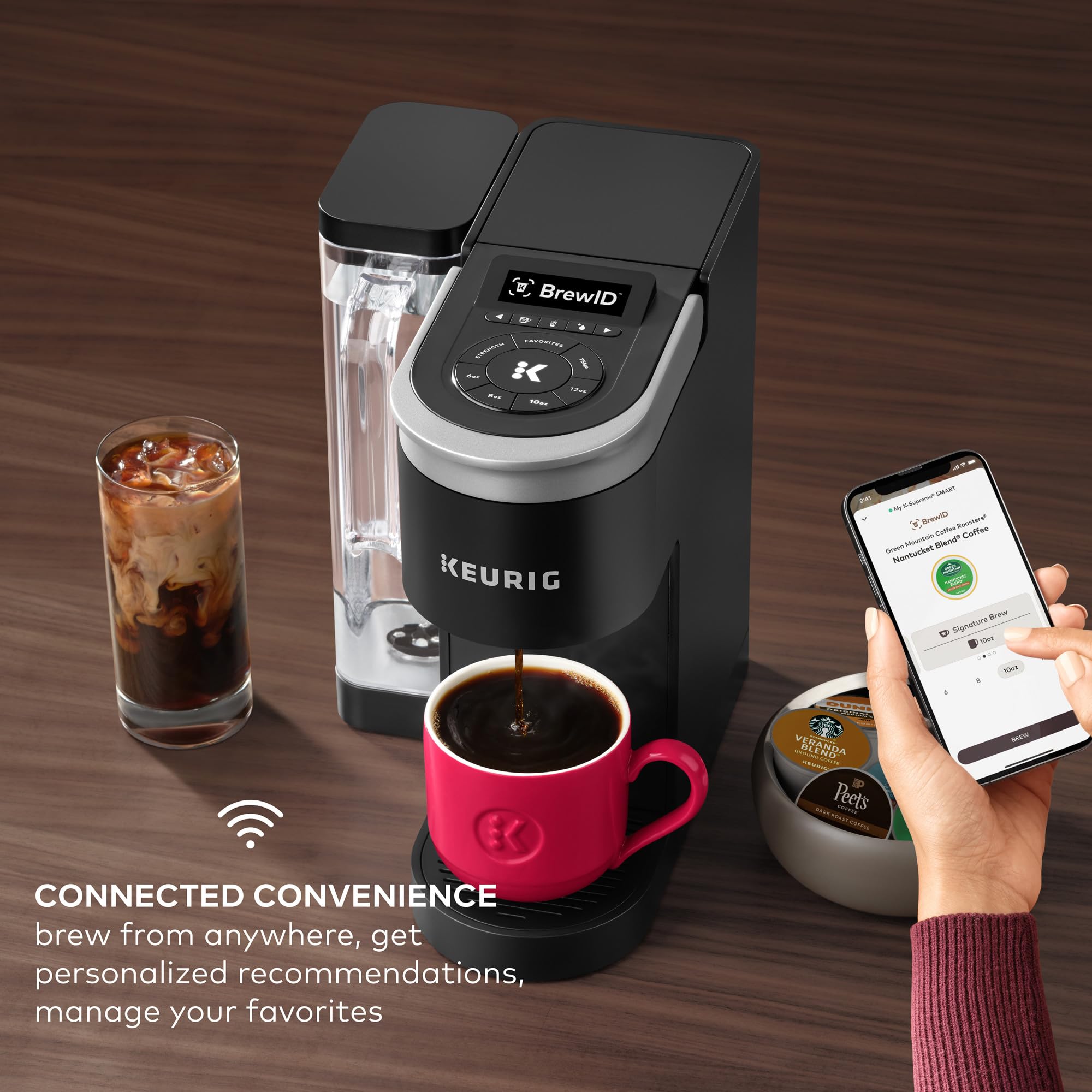 Conectividad de red inalámbrica y aplicación para programar desde el móvil.