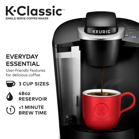 Keurig K-Classic acabado negro para uso diario.