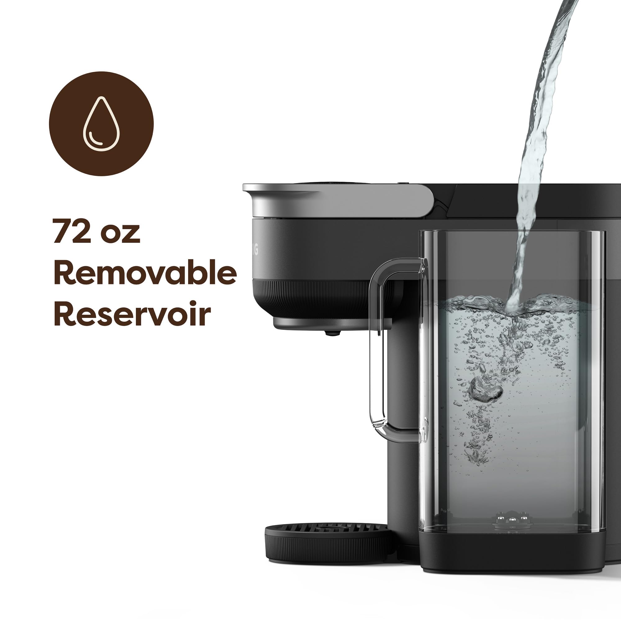 Keurig reservorio 72 onzas removible: prepara varias tazas sin recargar