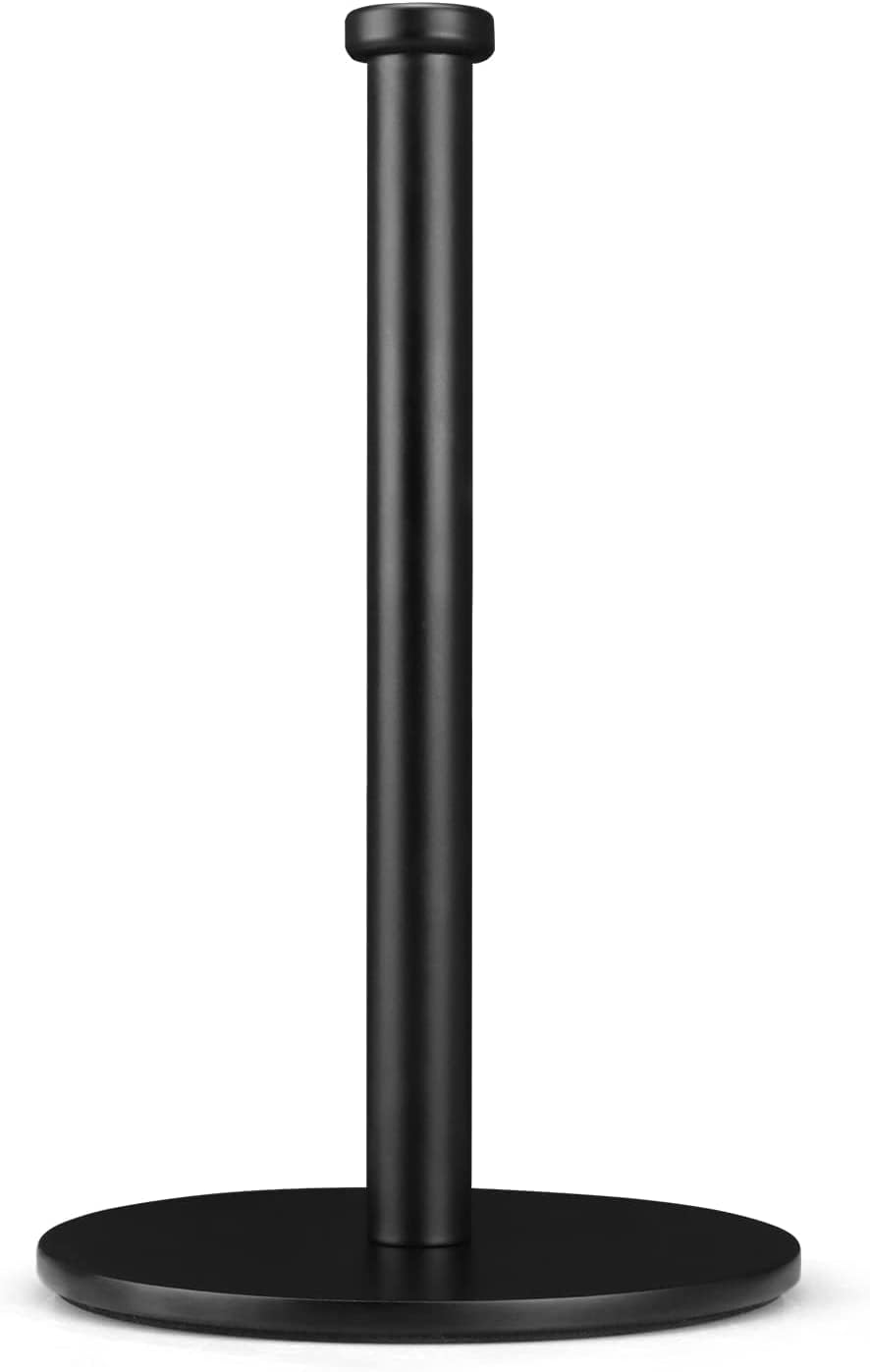 KEWANNO portarrollos de papel negro con base pesada para uso estable en la encimera.