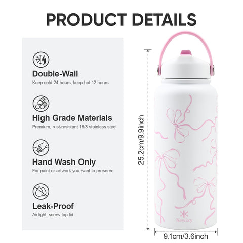 KEWIXY Bow Breeze Pink, apta para lavavajillas facilita la limpieza.
