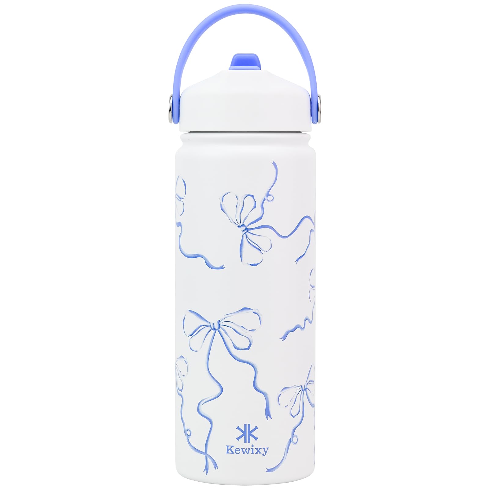 KEWIXY botella de agua aislada con pajita para beber con comodidad durante el día.