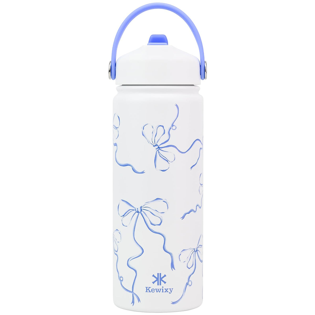 KEWIXY botella de agua aislada con pajita para beber con comodidad durante el día.