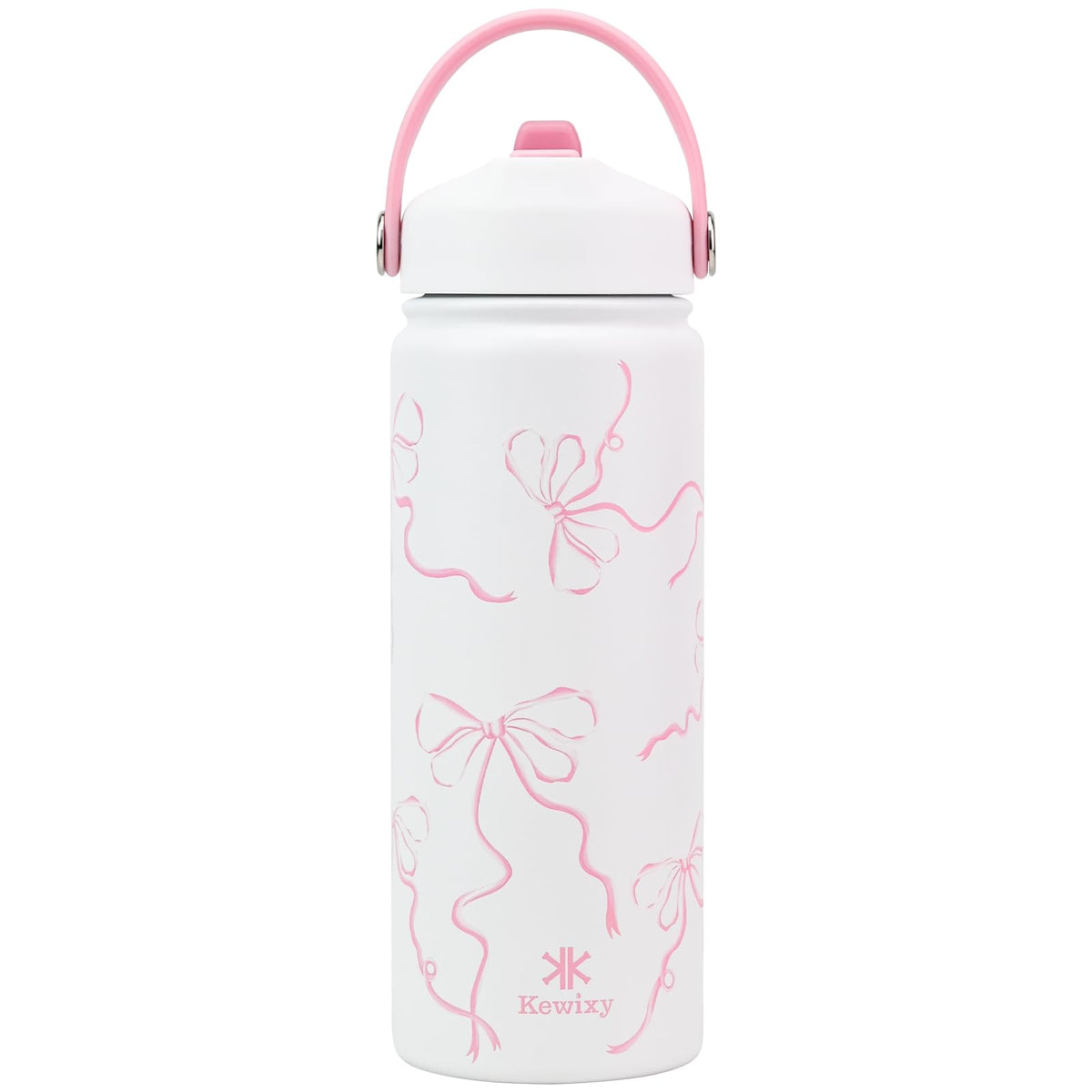 KEWIXY botella aislada 18oz con pajita plegable para beber en movimiento