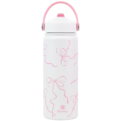 KEWIXY botella aislada 18oz con pajita plegable para beber en movimiento
