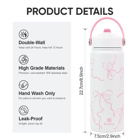 KEWIXY botella aislada 18oz ideal para gimnasio y escuela