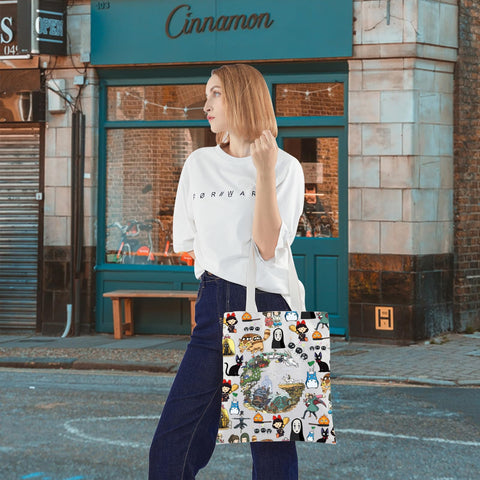 KEYCHIN No Face & Chihiro bolso tote multiuso ideal para compras y viajes