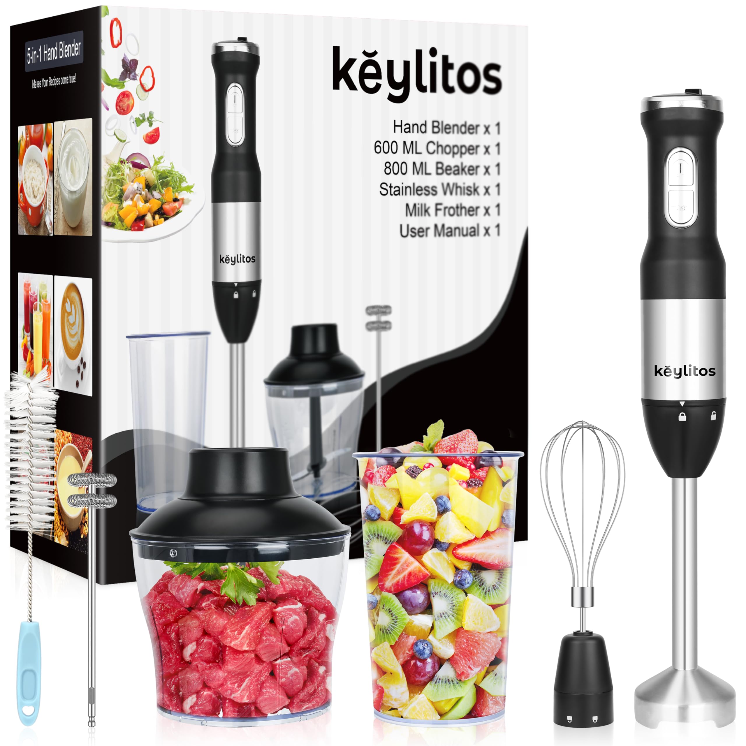 Keylitos diseño negro ergonómico para uso cómodo.