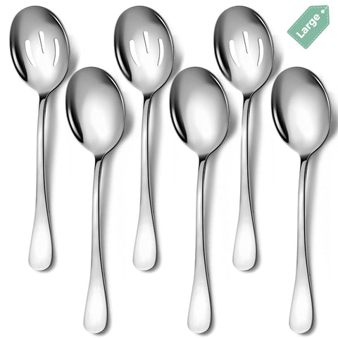 Keyoxy cucharas para servir 6 piezas de 10 pulgadas, ideales para buffets y cenas.