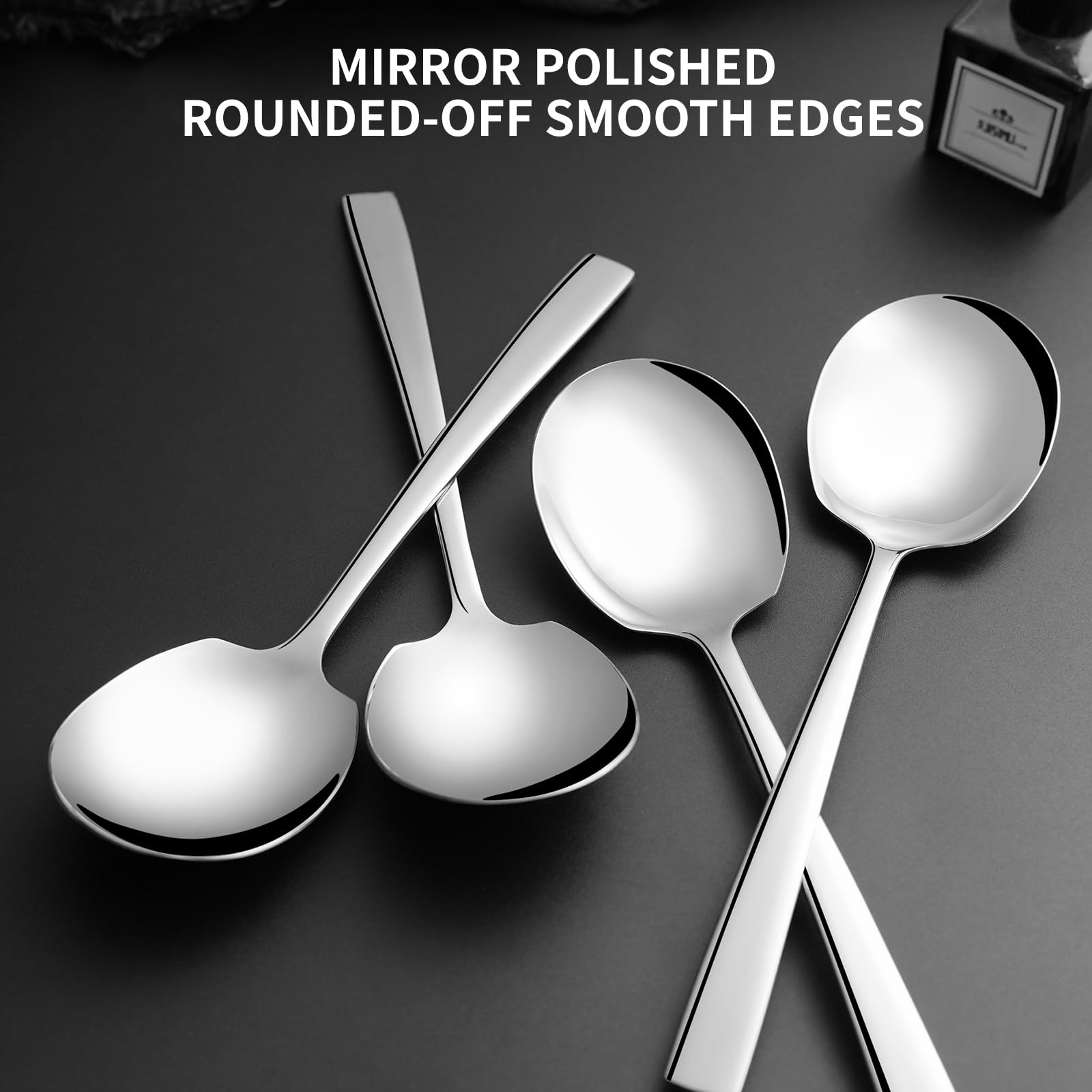 KeyOXY set de cucharones inoxidables aptos para lavavajillas, duraderos y fáciles de limpiar.