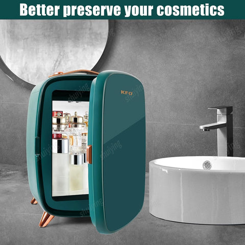 KFO Nevera de belleza con diseño elegante para dormitorio u oficina.