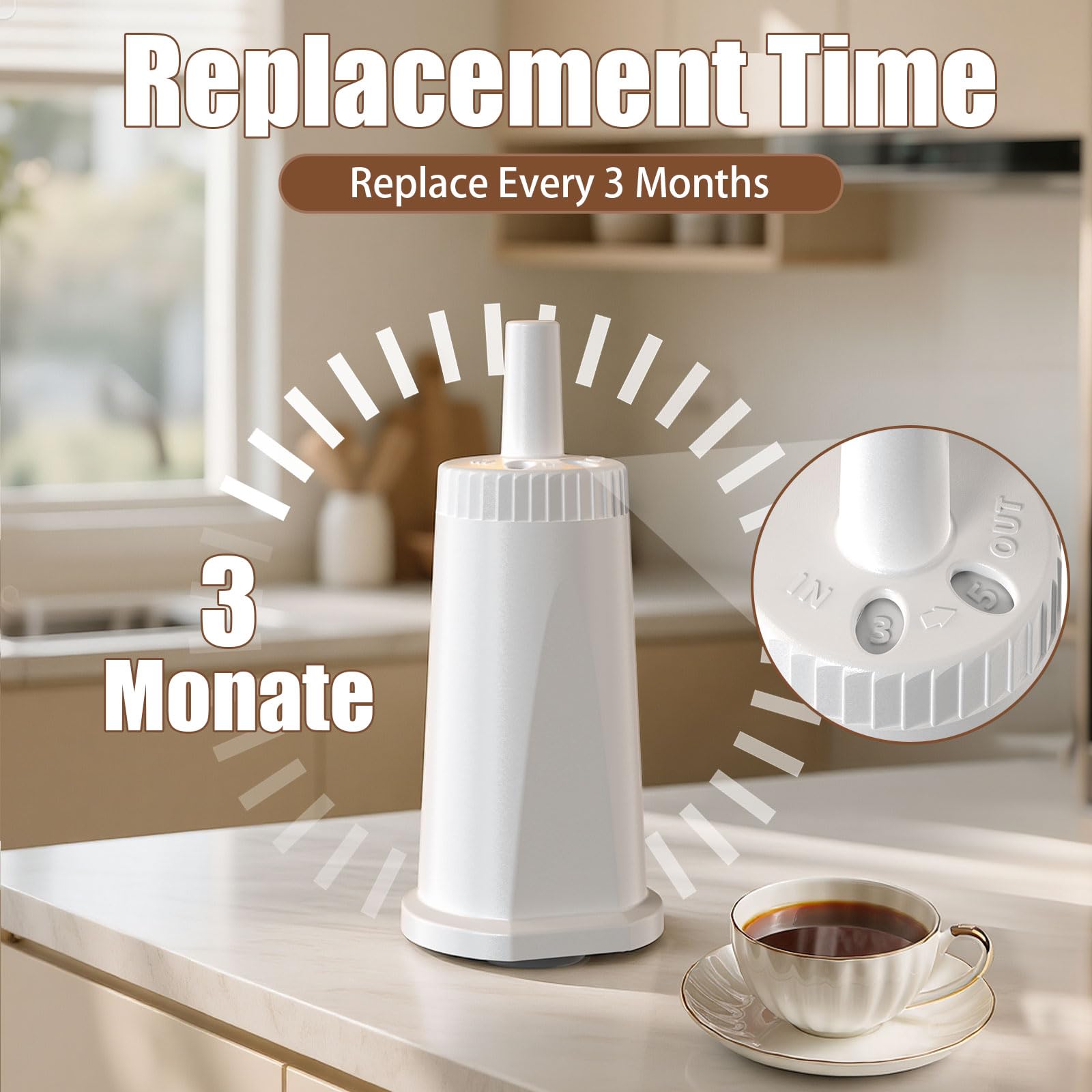 Filtro de repuesto KGC para Breville BES980 y BES990.