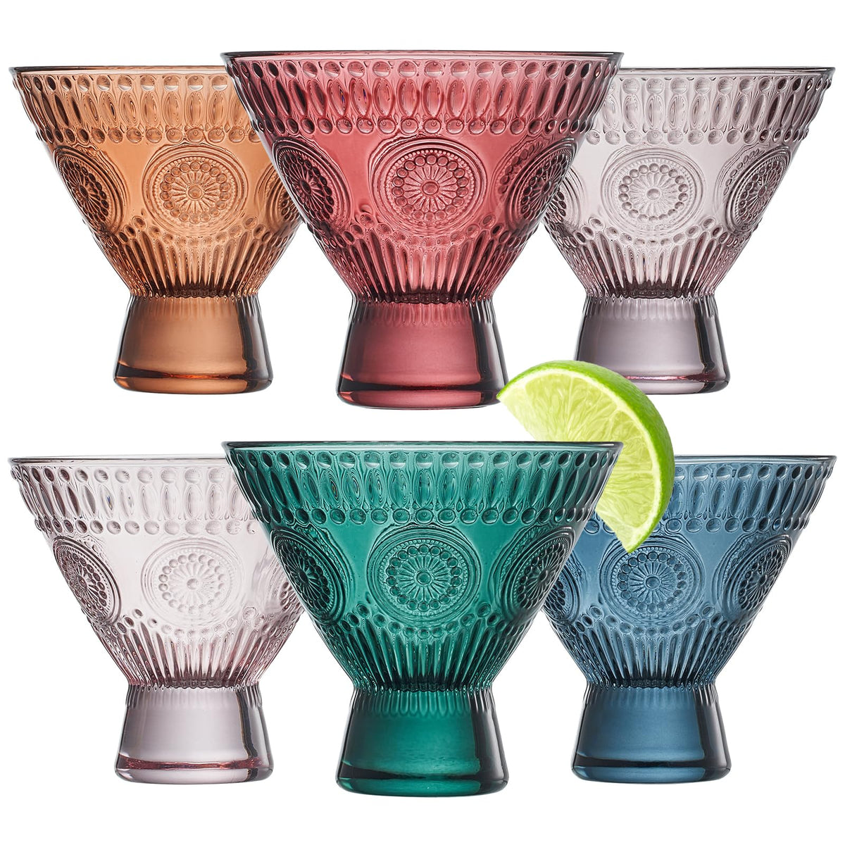 Copas Khen martini sin tallo, set de 6, elegantes para reuniones.