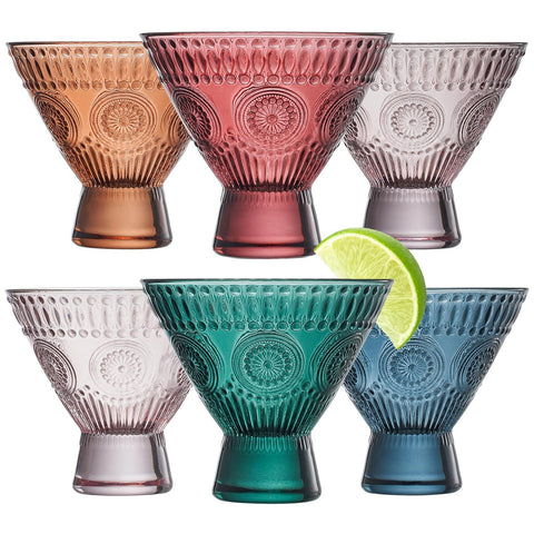 Copas Khen martini sin tallo, set de 6, elegantes para reuniones.