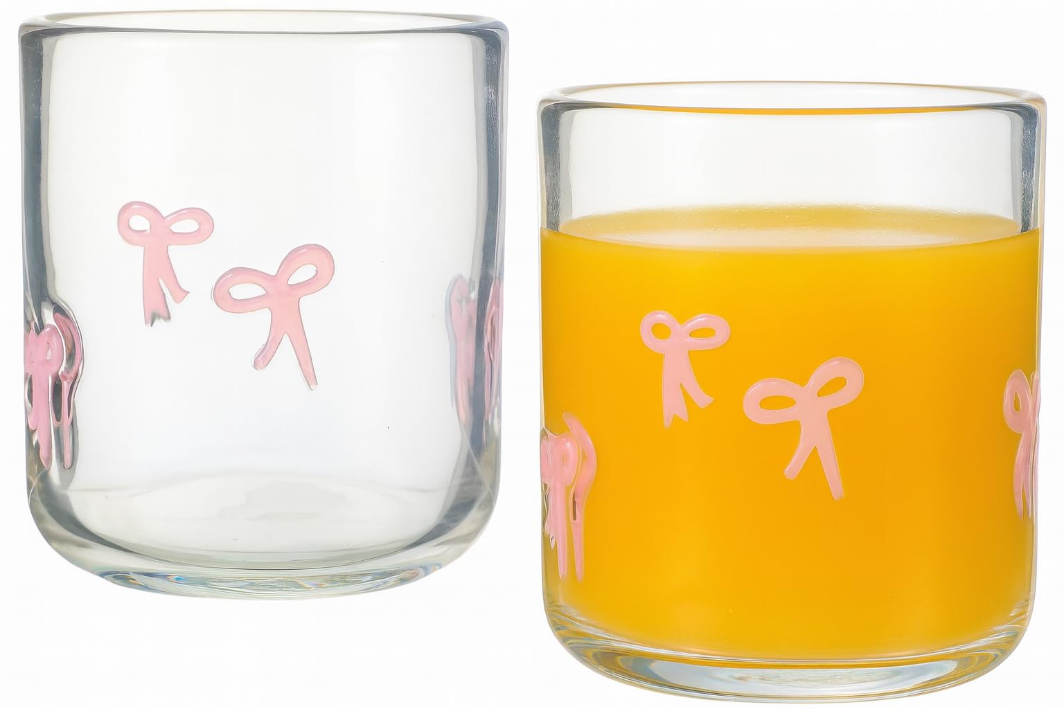 Vaso Khen coquette arco-icono con diseño de lazo para bebidas elegantes.