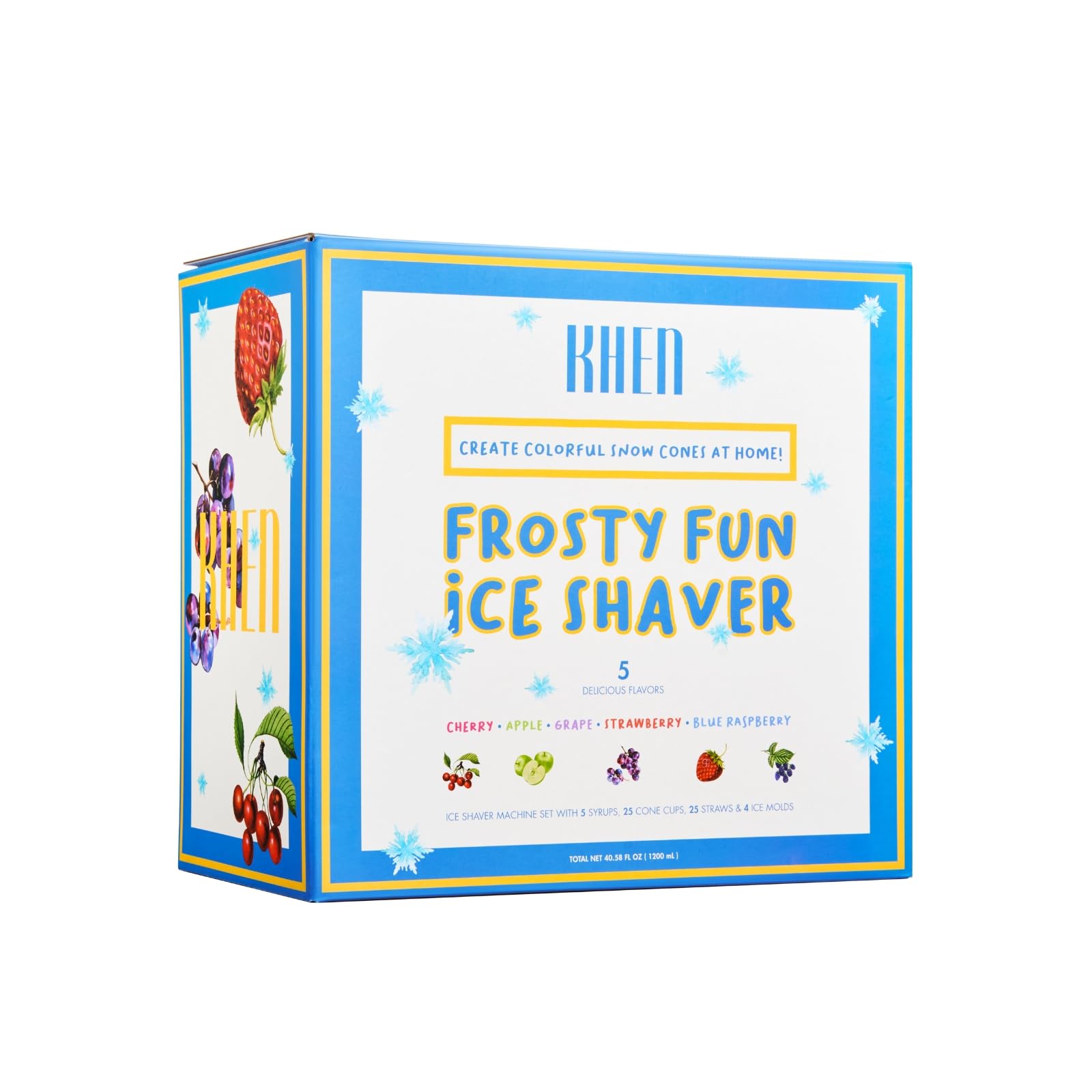 Khen fiestas de verano con nieve, color y sabor para la reunión.