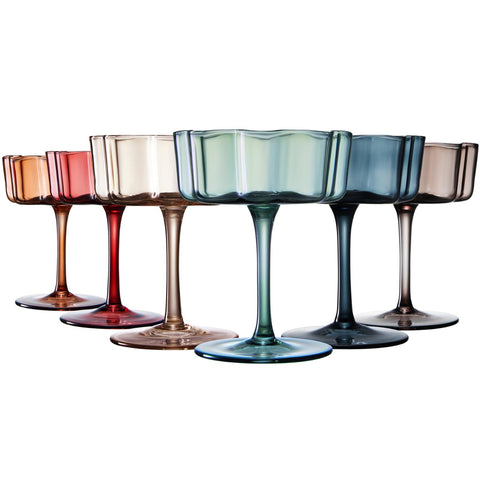 Copa Khen Flower Vintage gris humo, combina con bebidas frías para enfriar.
