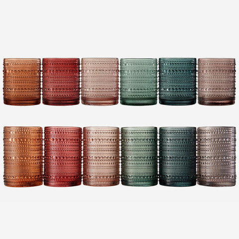 Vaso alto Khen Hobnail, acabado embossado y textura atractiva