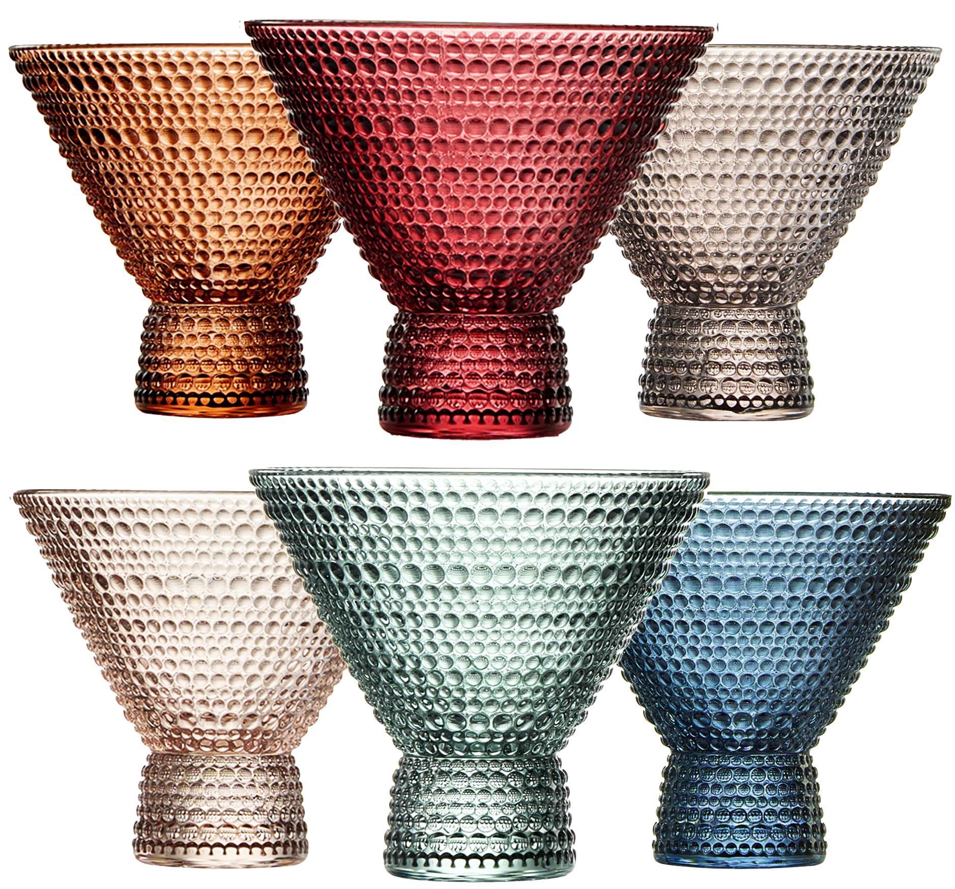 Copa de Martini Khen color cranberry, perfecta para cócteles con estilo.