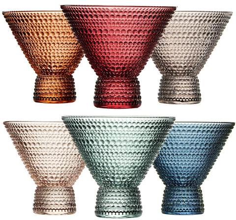 Copa de Martini Khen color cranberry, perfecta para cócteles con estilo.