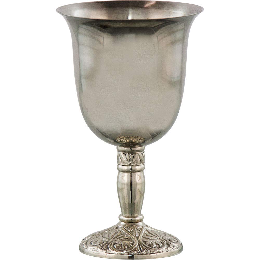 Kheops International cáliz de acero inoxidable 12 oz, enfoque en elegancia para mesa, altar o ritual