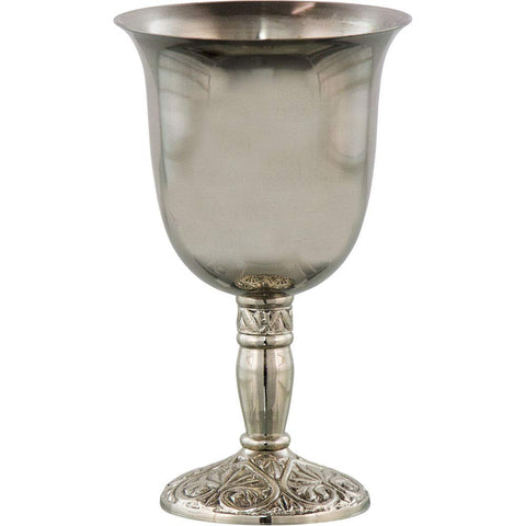 Kheops International cáliz de acero inoxidable 12 oz, enfoque en elegancia para mesa, altar o ritual