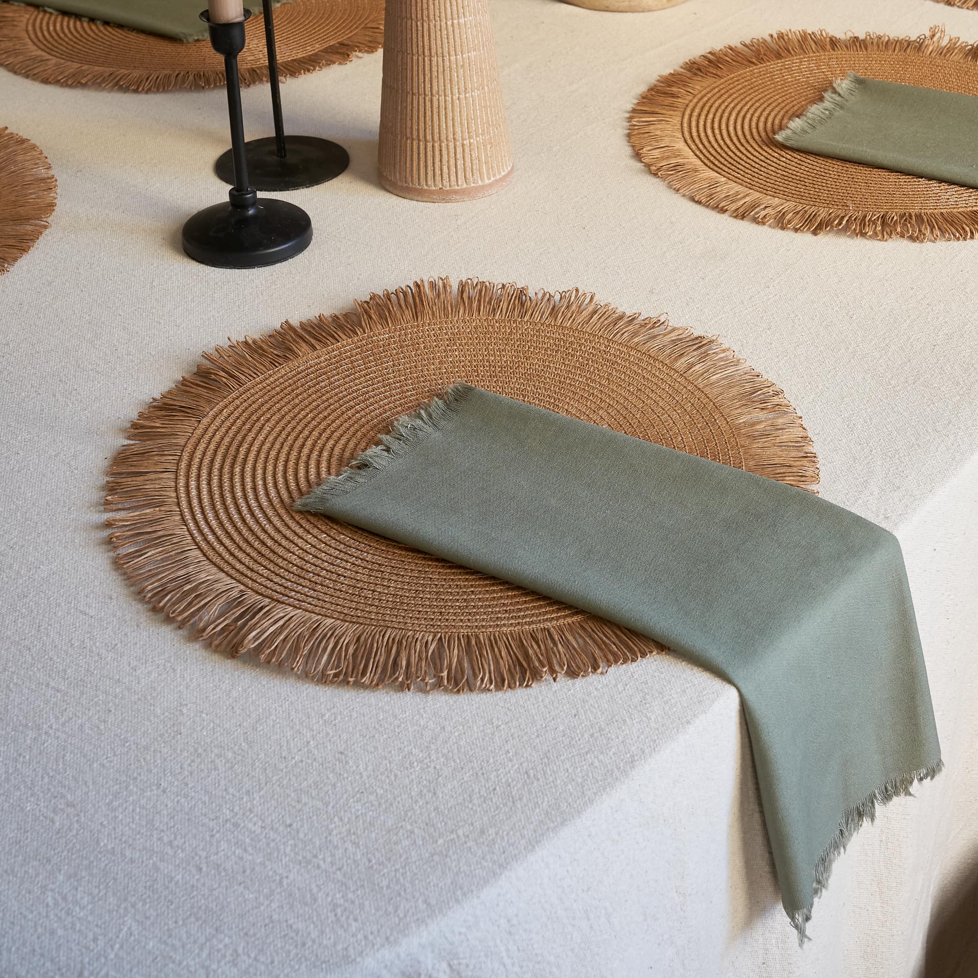 KIBAGA combinación elegante con estilo lino para decoraciones versátiles