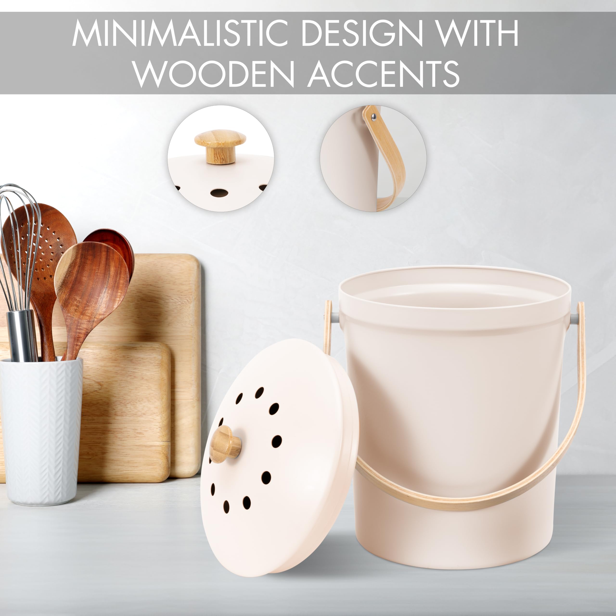 Diseño beige moderno que se integra en cocinas contemporáneas.