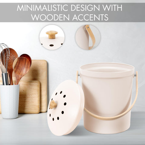 Diseño beige moderno que se integra en cocinas contemporáneas.