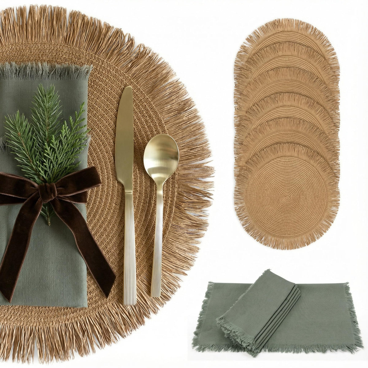 KIBAGA mantel boho 12x12 con flecos, mesa decorativa y elegante