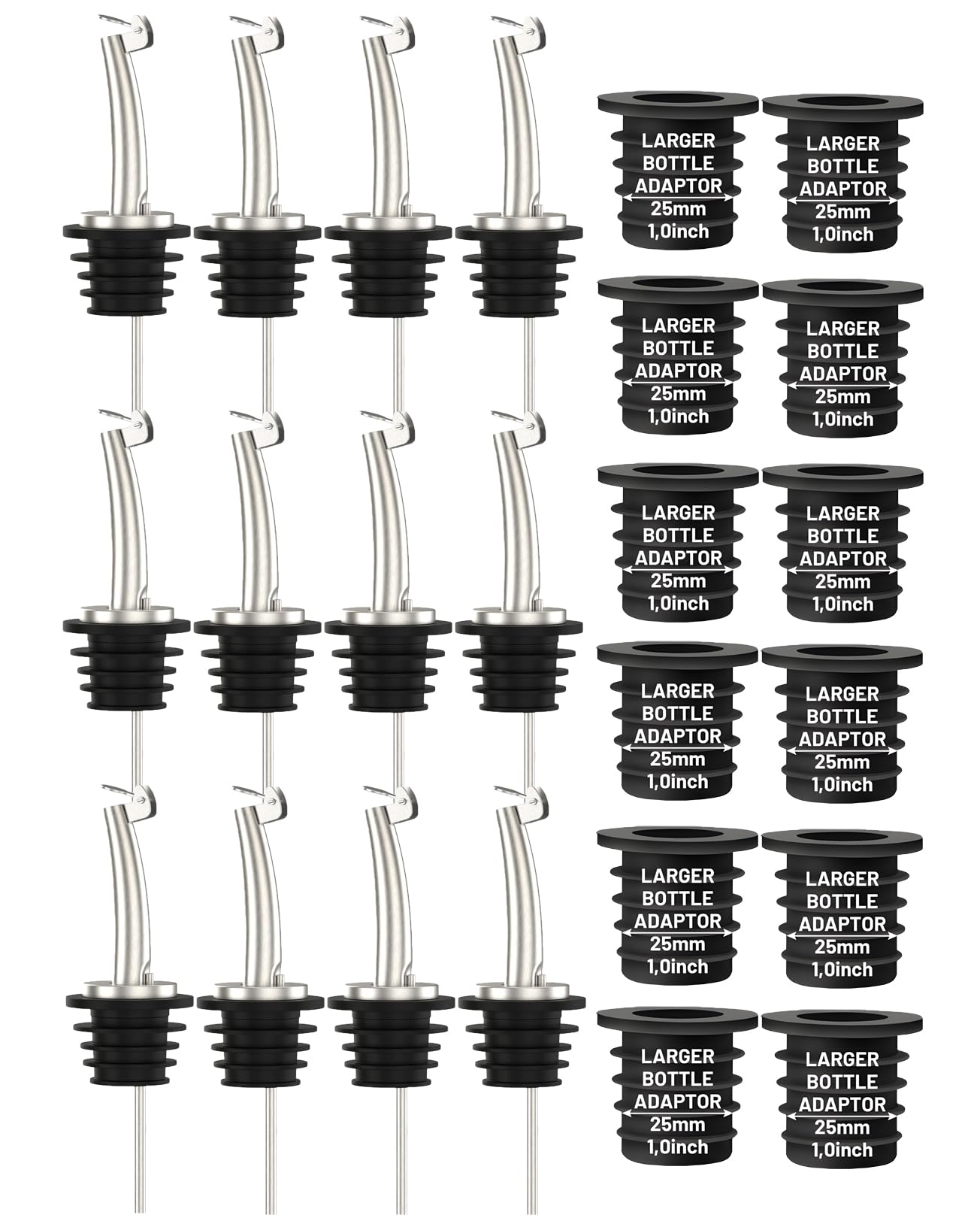 KIBARTOL vertedores de licor, conjunto de 12, control de vertido.