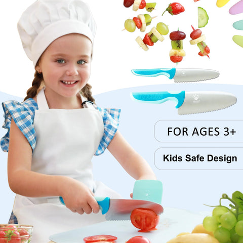 Kibbidea dientes serrados facilitan cortar frutas y verduras con menor esfuerzo.