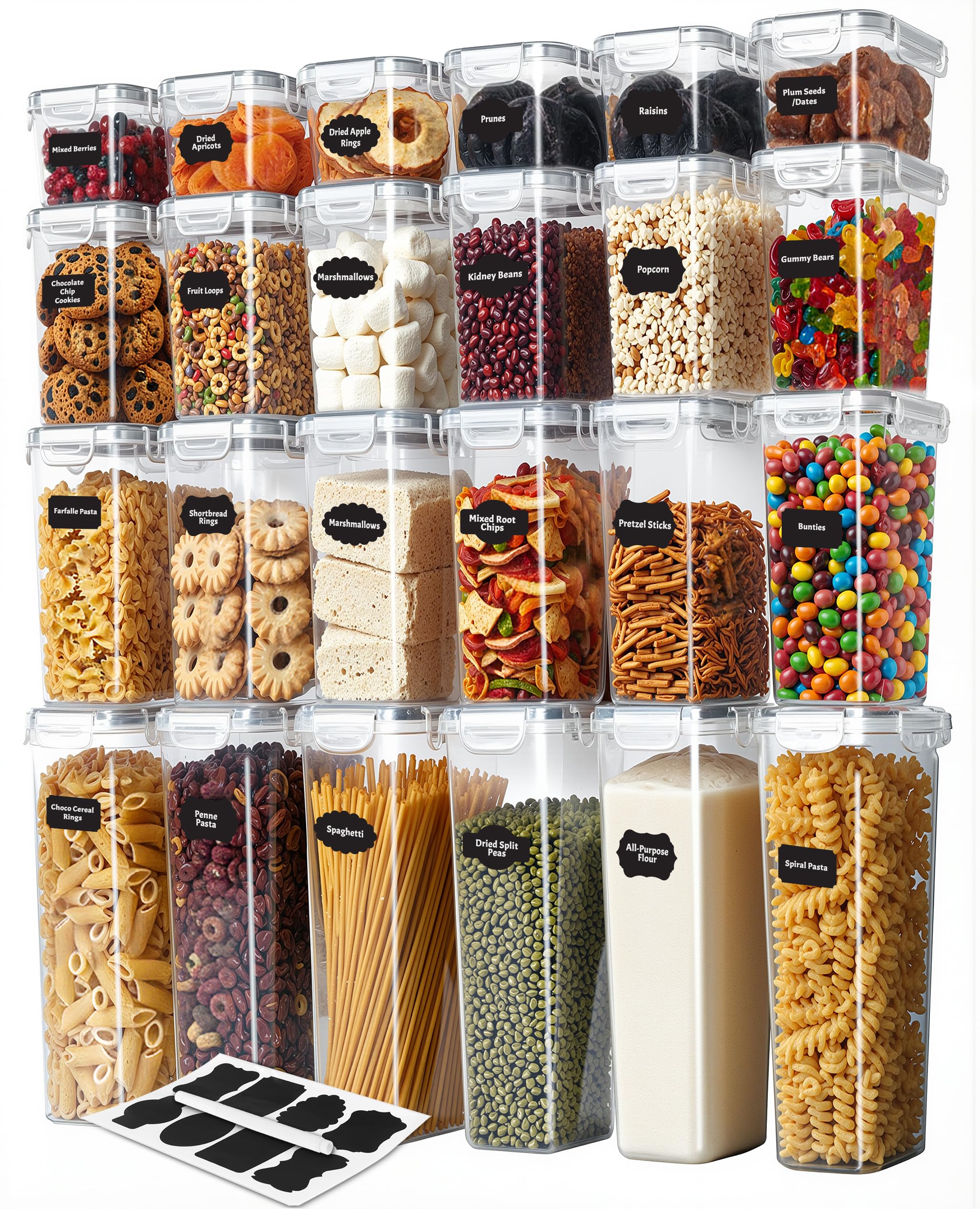 KICHLY contenedor alto 2-8l hermetico con tapa para cereal fresco.