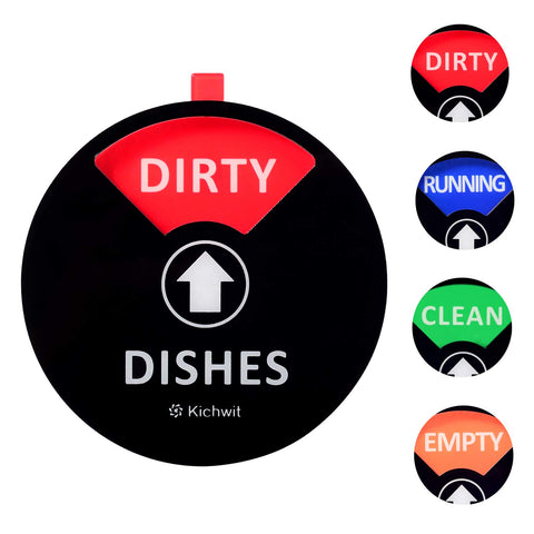 Kichwit Imán lavavajillas: giro de 360 grados para cambiar entre limpio y sucio.