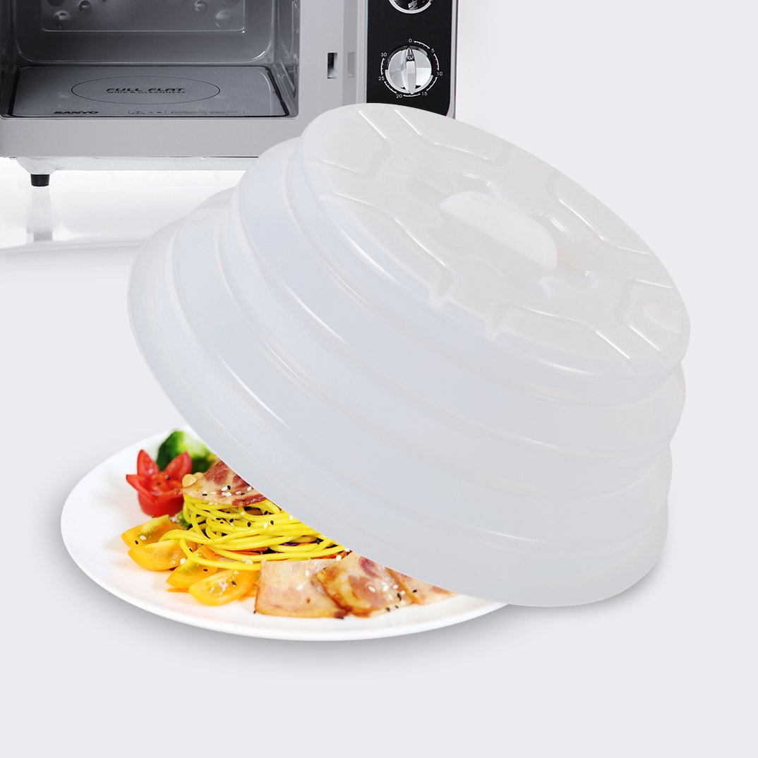 Kichwit tapa de silicona para microondas de 11 pulgadas evita salpicaduras.