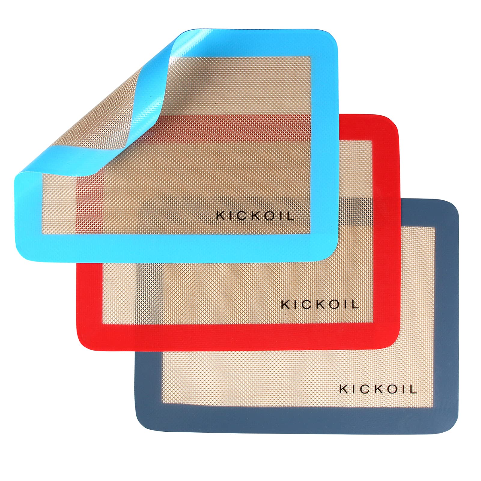 KICKOIL alfombrilla silicona hornear cuartos antiadherente y reutilizable para galletas