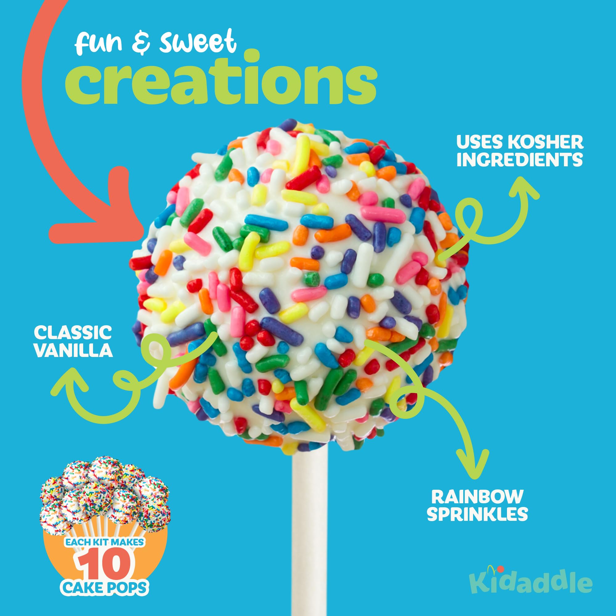 Decoraciones coloridas para paletas, fomenta creatividad con Kidaddle.