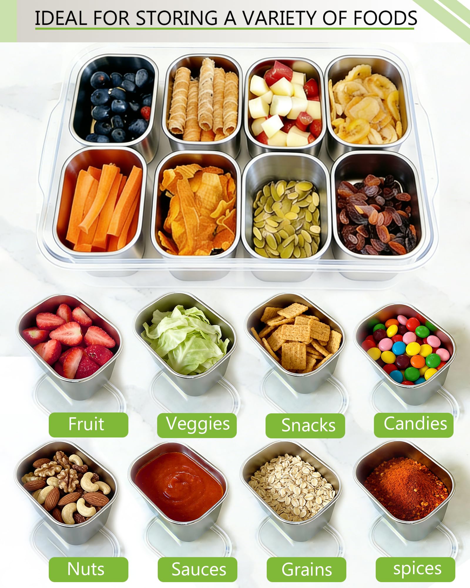 Kidinit Snackle Box portátil ideal para picnic y viajes.