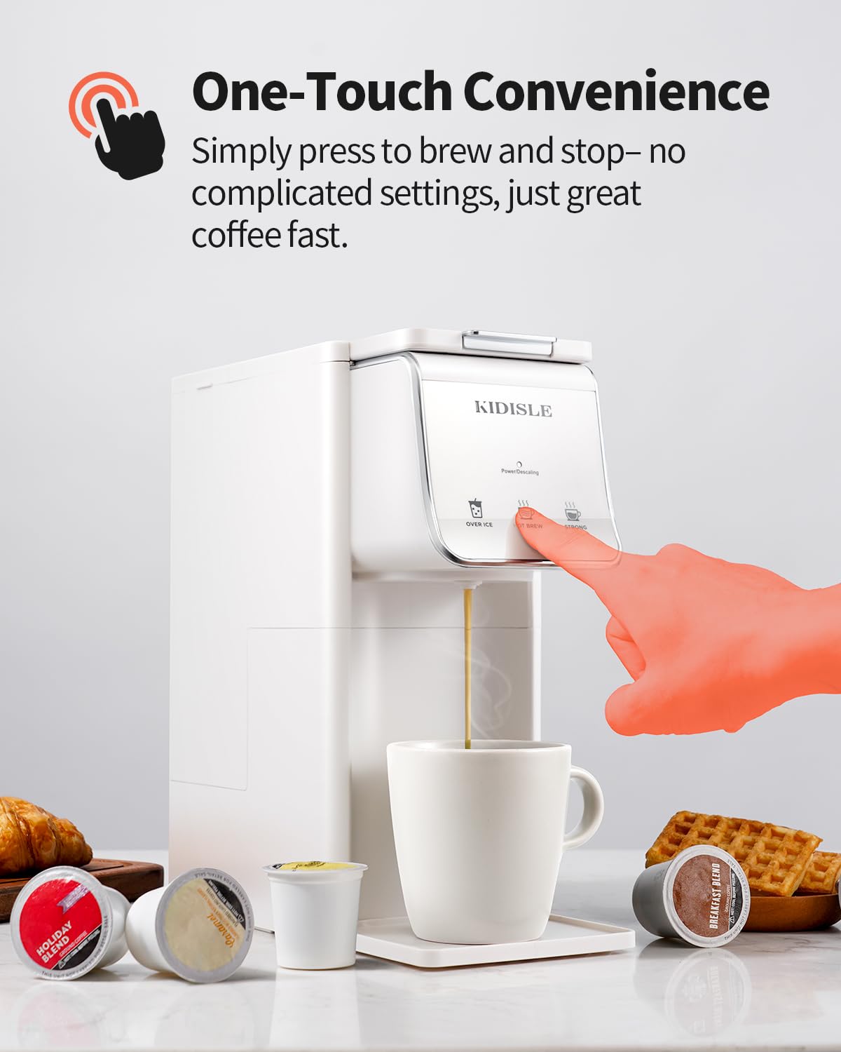 KIDISLE Cafetera en modo sabor intenso para bebidas más ricas