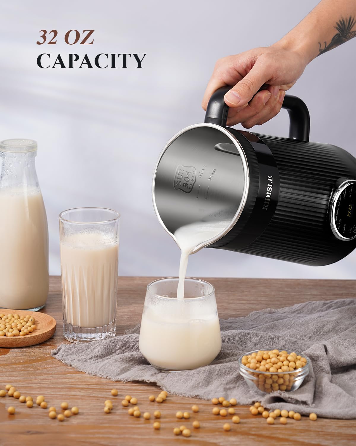 KIDISLE Leche coco 32oz, crema suave para bebidas y postres.