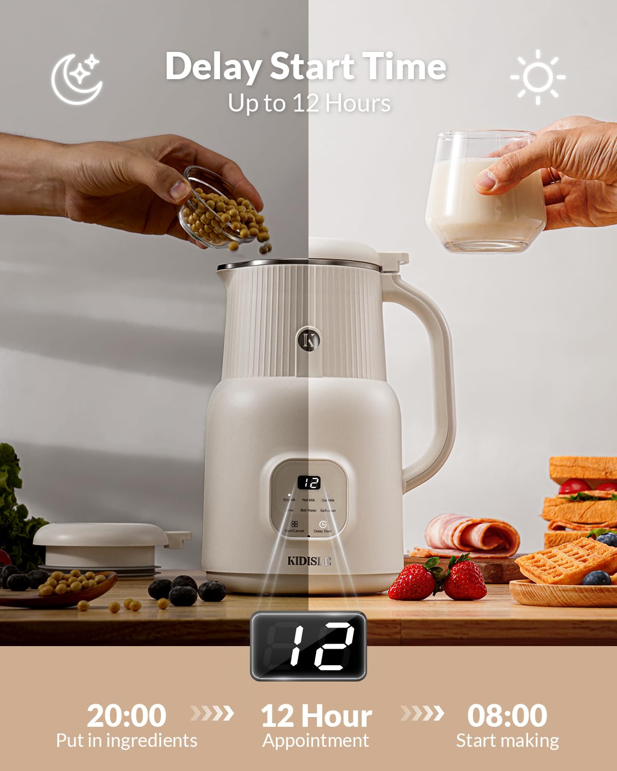 KIDISLE: leche soja 20oz, sabor fresco en casa.