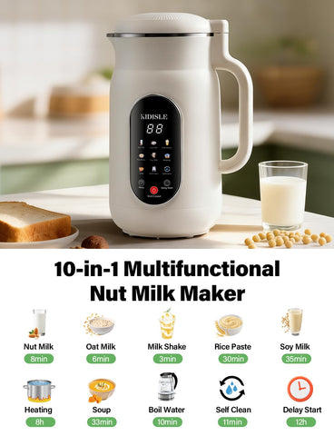 KIDISLE licuadora leche avena 51oz, opción suave para el té.
