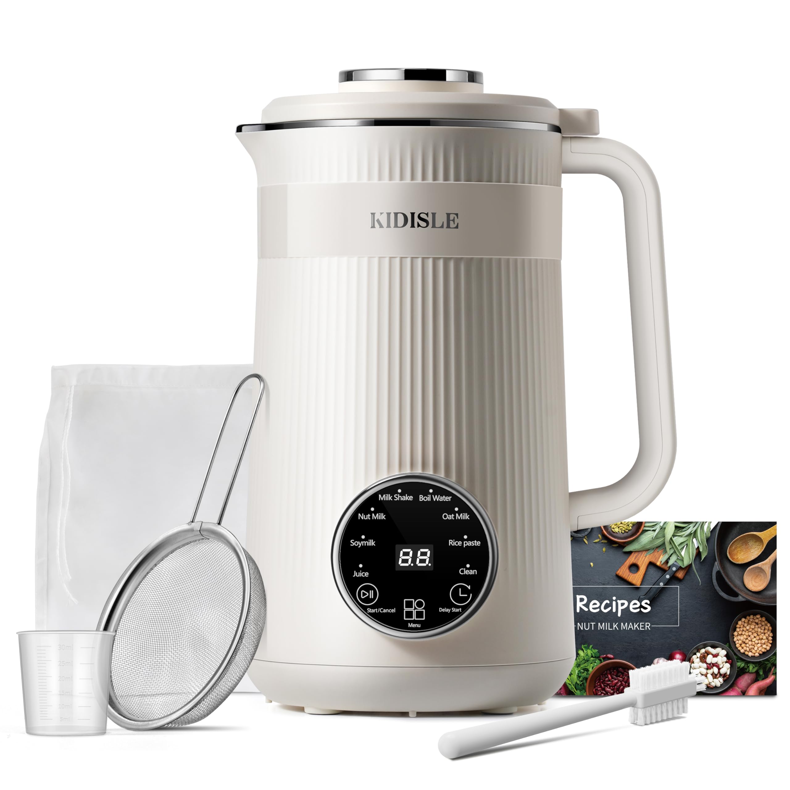 KIDISLE licuadora para leche de nuez, 32 onzas, lista para bebidas caseras.