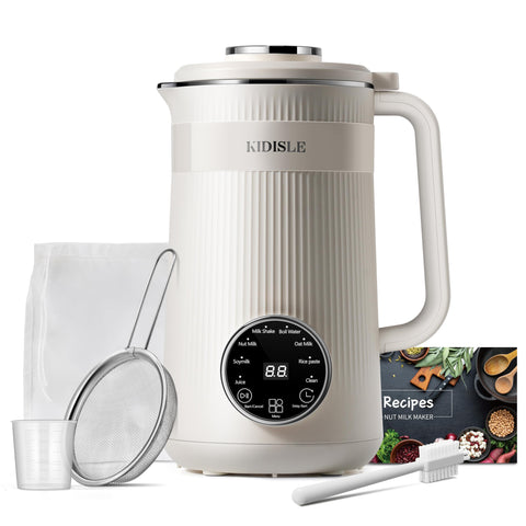 KIDISLE licuadora para leche de nuez, 32 onzas, lista para bebidas caseras.
