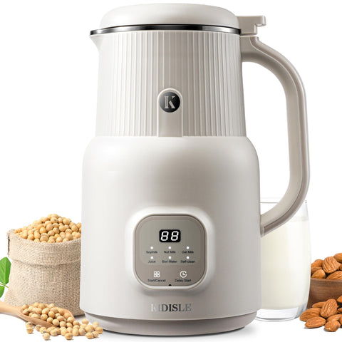 KIDISLE: máquina leche almendra 20oz con pantalla táctil y preparación rápida.