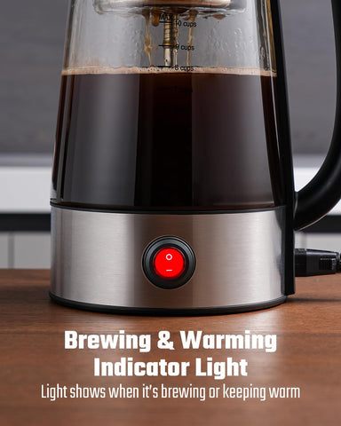 KIDISLE Percolator con mango de tacto frío para un vertido seguro y cómodo.