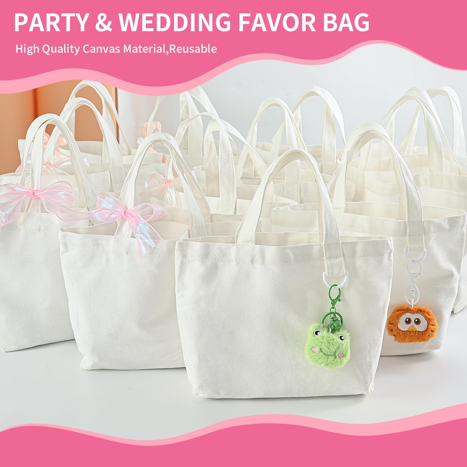Tote blanco KIDJFGG para personalizar con pintura o bordado.